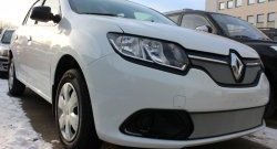 1 539 р. Сетка в решетку радиатора Russtal  Renault Logan  2 (2014-2018) дорестайлинг (хром)  с доставкой в г. Краснодар. Увеличить фотографию 2