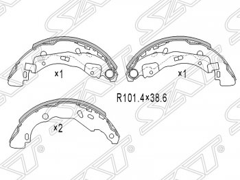 Колодки тормозные задние SAT Renault Logan 2 рестайлинг (2018-2025)