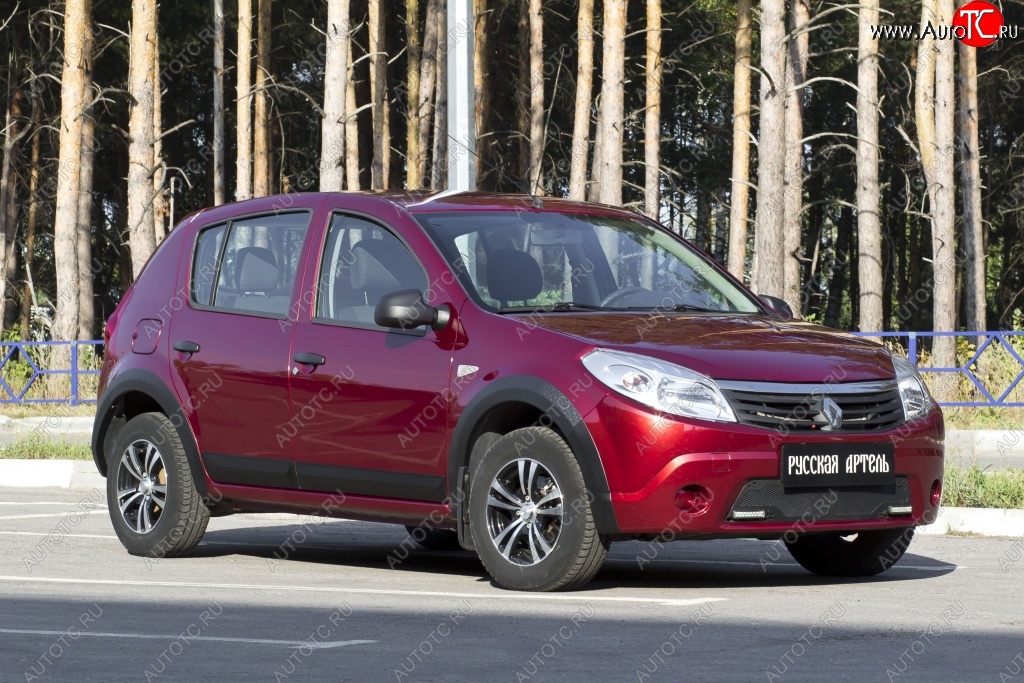 2 489 р. Накладки на колёсную арку RA (Передняя правая)  Renault Sandero Stepway  (BS) (2010-2014) (Поверхность шагрень)  с доставкой в г. Краснодар