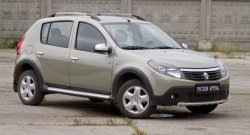 3 099 р. Молдинги дверей RA (узкие, комплект)  Renault Sandero  (BS) (2009-2014) (Поверхность шагрень)  с доставкой в г. Краснодар. Увеличить фотографию 2