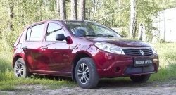 2 089 р. Защитная сетка решетки переднего бампера РА Renault Sandero (BS) (2009-2014)  с доставкой в г. Краснодар. Увеличить фотографию 3