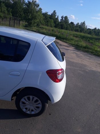 6 499 р. Спойлер INMAX Renault Sandero (B8) дорестайлинг (2014-2018) (неокрашенный)  с доставкой в г. Краснодар. Увеличить фотографию 3