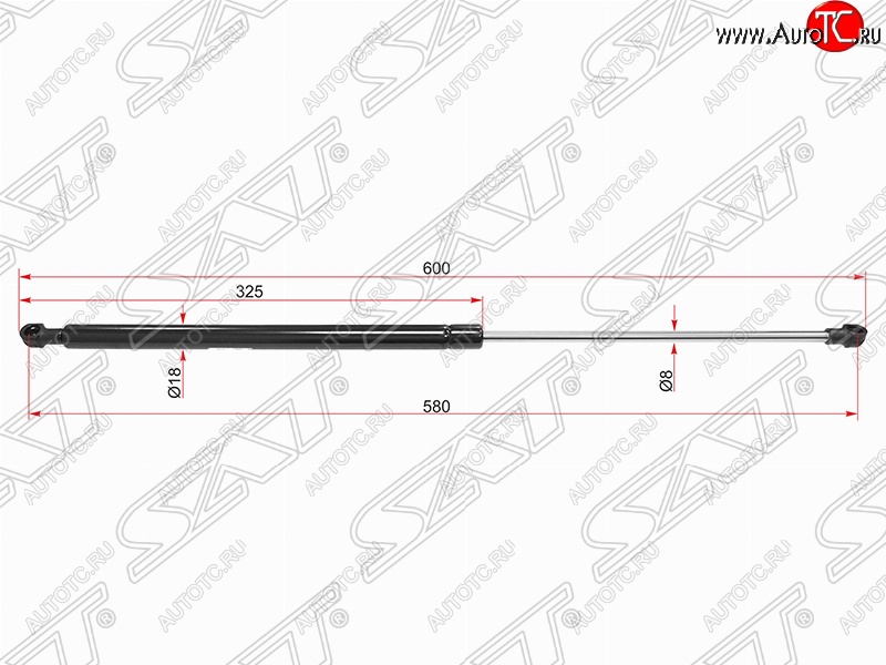 629 р. Газовый упор капота SAT  Renault Sandero  (B8) - Sandero Stepway  (B8)  с доставкой в г. Краснодар