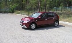 2 799 р. Низкая накладка Kart на передний бампер Renault Sandero (BS) (2009-2014) (Неокрашенная)  с доставкой в г. Краснодар. Увеличить фотографию 2