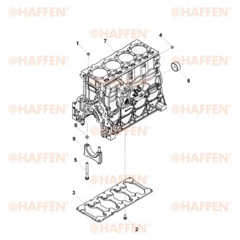 101 999 р. Блок цилиндров ISF 3.8 (Евро 4) HAFFEN Foton BJ1049 (2007-2025)  с доставкой в г. Краснодар. Увеличить фотографию 6