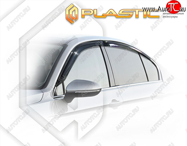 2 299 р. Дефлектора окон CA-Plastic Volkswagen Passat B8 седан дорестайлинг (2015-2019) (Classic полупрозрачный)  с доставкой в г. Краснодар