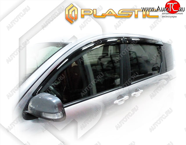 2 079 р. Дефлектора окон (Dice) CA-Plastic  Toyota Sienta Dice (2011-2015) хэтчбек 5 дв. (Classic полупрозрачный, Без хром. молдинга)  с доставкой в г. Краснодар