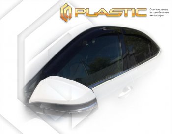 2 079 р. Дефлектора окон CA-Plastic  Toyota Harrier  XU60 (2013-2017) дорестайлинг (серия Classic полупрозрачный, Без хром. молдинга)  с доставкой в г. Краснодар. Увеличить фотографию 2