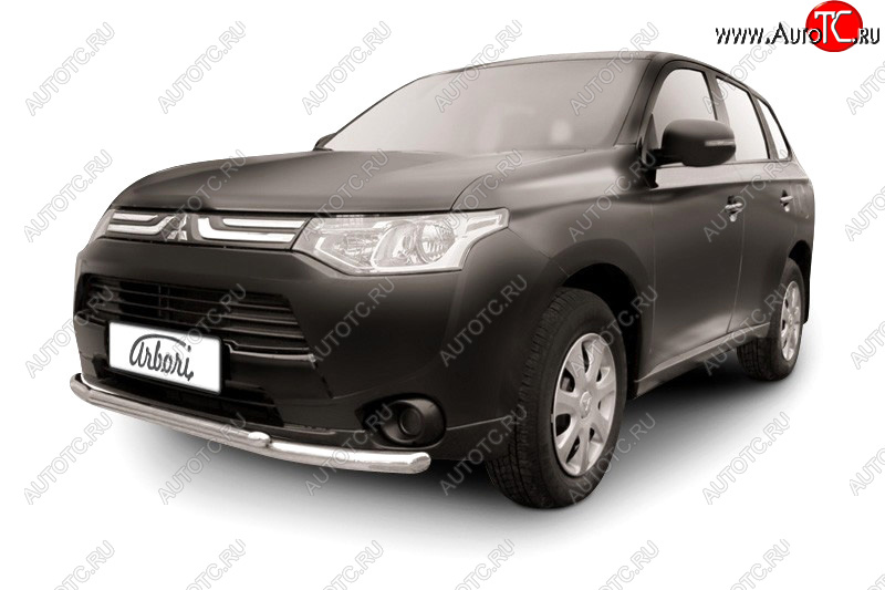 20 999 р. Защита переднего бампера двойная (диаметр 57+42 мм) Arbori  Mitsubishi Outlander  GF (2012-2014) дорестайлинг  с доставкой в г. Краснодар