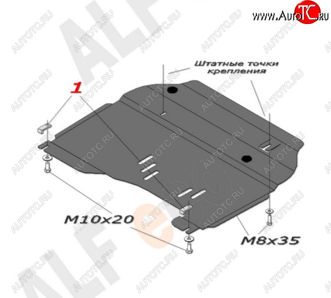 13 299 р. Защита картера двигателя и КПП Alfeco  Chevrolet Captiva (2006-2011)  дорестайлинг (Алюминий 4 мм)  с доставкой в г. Краснодар