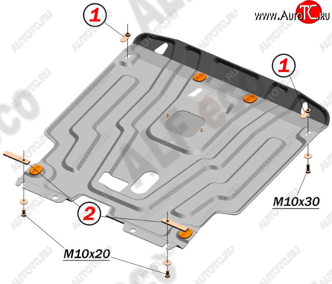 15 399 р. Защита картера двигателя и КПП Alfeco  Chevrolet Lacetti ( седан,  универсал,  хэтчбек) (2002-2013) (Алюминий 4 мм)  с доставкой в г. Краснодар