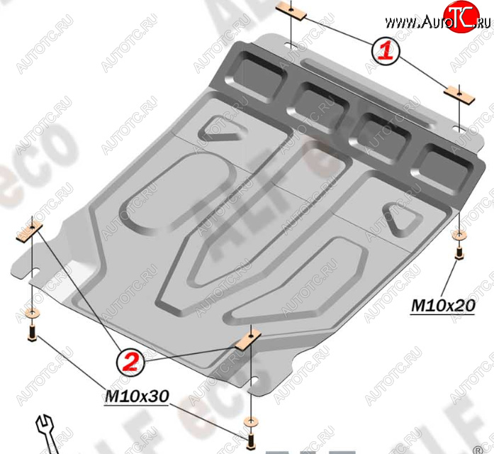 10 499 р. Защита картера двигателя и КПП Alfeco  Chevrolet Lanos  T100 (2002-2017) седан (Алюминий 4 мм)  с доставкой в г. Краснодар