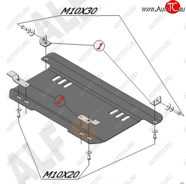 10 199 р. Защита картера двигателя и КПП Alfeco  Chevrolet Spark  M200,250 (2005-2010) (Алюминий 4 мм)  с доставкой в г. Краснодар