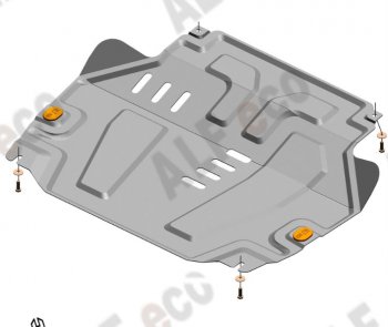 Защита картера двигателя и КПП (V-1,5) Alfeco Chevrolet (Шевролет) Cobalt (Кобальт) (2011-2016) седан дорестайлинг