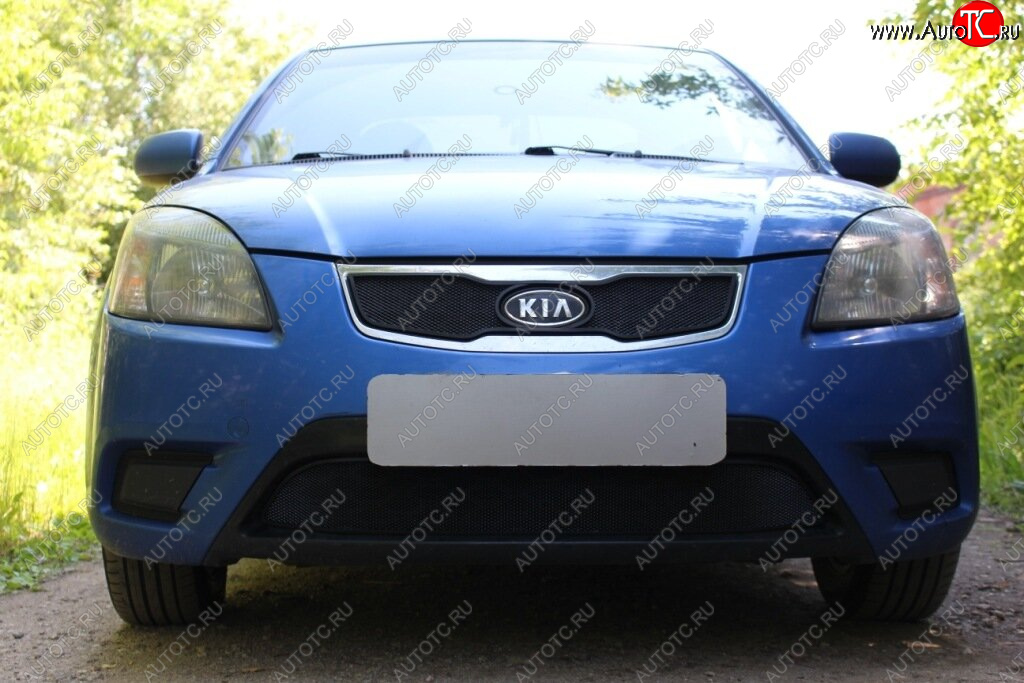 2 969 р.      Защита радиатора KIA RIO 2009-2011 black верх  KIA Rio  2 JB (2009-2011) рестайлинг седан, рестайлинг, хэтчбэк 5 дв. (черная)  с доставкой в г. Краснодар