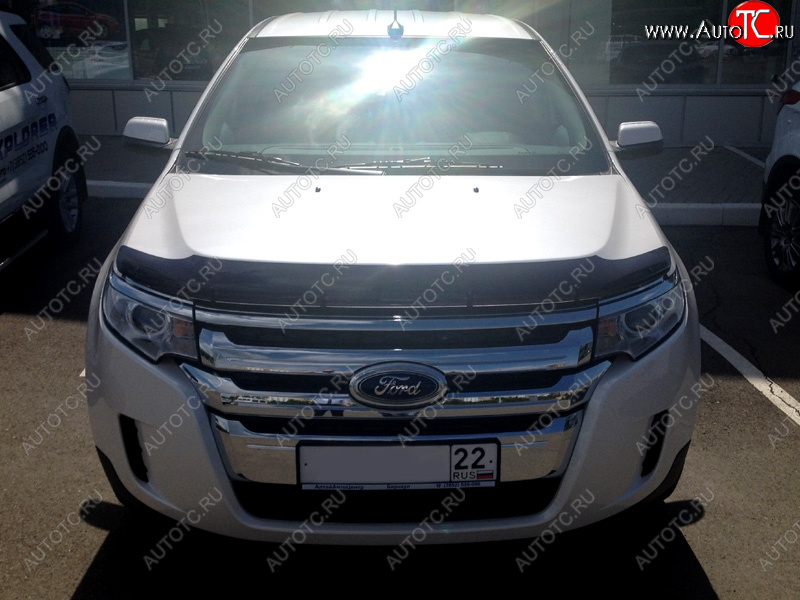 2 879 р. Дефлектор капота SIM Ford Edge U387 рестайлинг (2011-2015)  с доставкой в г. Краснодар