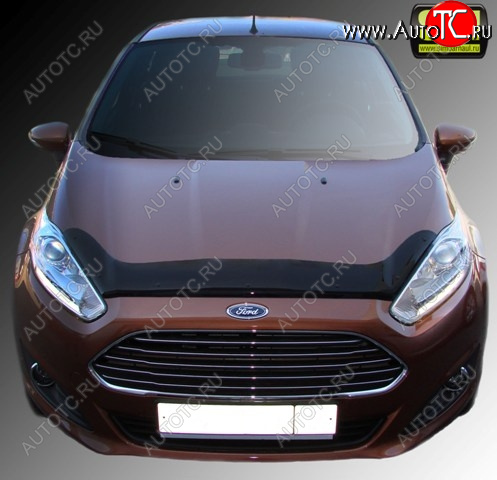 2 879 р. Дефлектор капота SIM Ford Fiesta 6 хэтчбэк 3 дв. рестайлинг (2012-2019)  с доставкой в г. Краснодар