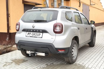 18 399 р. Фаркоп (с нержавеющей накладкой) Petroil Tuning Renault Duster HM (2020-2024) (Без заглушки )  с доставкой в г. Краснодар. Увеличить фотографию 2