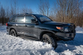 65 999 р. Бампер передний силовой РИФ  Toyota Land Cruiser  200 (2007-2015) дорестайлинг, 1-ый рестайлинг (С дополнительными фарами, защитной дугой и защитой бачка омывателя)  с доставкой в г. Краснодар. Увеличить фотографию 4