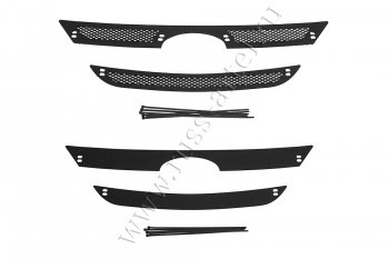 Комплект защиты (сетка и зимняя заглушка) решётки радиатора Русская Артель Лада (ваз) Ларгус (Largus) (2012-2021) дорестайлинг R90  (Поверхность текстурная)