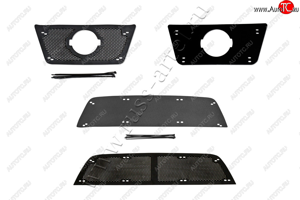 5 299 р. Комплект сетка и зимняя заглушка решетки радиатора и переднего бампера Русская Артель Nissan Terrano D10 дорестайлинг (2013-2016) (Поверхность текстурная)  с доставкой в г. Краснодар