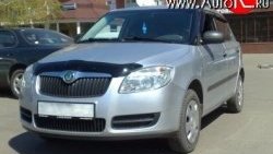 1 754 р. Дефлектор капота NovLine  Skoda Fabia  Mk2 (2007-2010) универсал дорестайлинг, хэтчбэк дорестайлинг  с доставкой в г. Краснодар. Увеличить фотографию 1