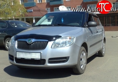 1 754 р. Дефлектор капота NovLine  Skoda Fabia  Mk2 (2007-2010) универсал дорестайлинг, хэтчбэк дорестайлинг  с доставкой в г. Краснодар