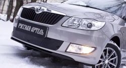 Зимняя заглушка решетки переднего бампера РА Skoda (Шкода) Fabia (Фабия)  Mk2 (2010-2014) Mk2 универсал рестайлинг, хэтчбэк рестайлинг