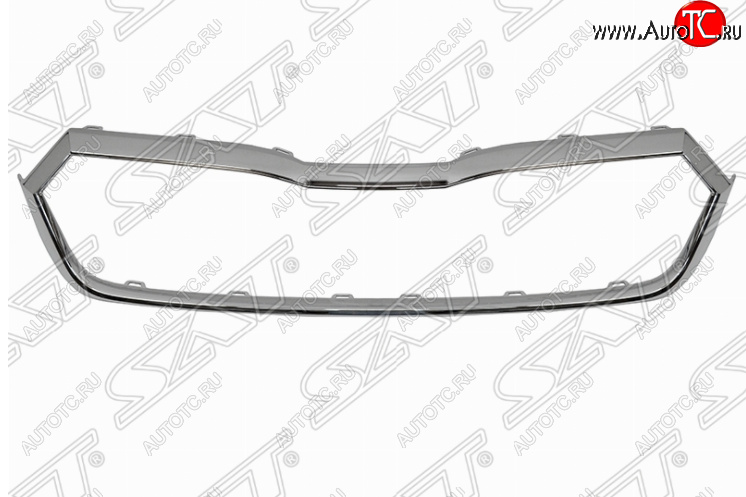 3 399 р. Молдинг решетки радиатора SAT (хром) Skoda Octavia А8 лифтбэк (2019-2022)  с доставкой в г. Краснодар