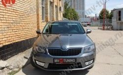 1 149 р. Комплект ресничек на фары Sport  Skoda Octavia  A7 (2012-2017) дорестайлинг лифтбэк, дорестайлинг универсал (Неокрашенные)  с доставкой в г. Краснодар. Увеличить фотографию 2