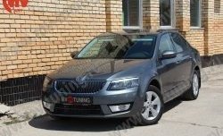 1 149 р. Комплект ресничек на фары Sport  Skoda Octavia  A7 (2012-2017) дорестайлинг лифтбэк, дорестайлинг универсал (Неокрашенные)  с доставкой в г. Краснодар. Увеличить фотографию 3