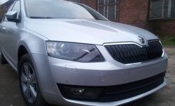 2 569 р. Сетка (для комплектации Ambition, Elegance) на бампер Russtal (черная) Skoda Octavia A7 дорестайлинг лифтбэк (2012-2017)  с доставкой в г. Краснодар. Увеличить фотографию 3