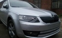 2 699 р. Сетка (для комплектации Ambition, Elegance) на бампер Russtal (хром) Skoda Octavia A7 дорестайлинг лифтбэк (2012-2017)  с доставкой в г. Краснодар. Увеличить фотографию 3