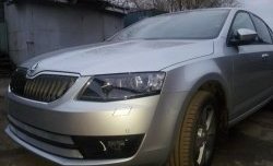 2 699 р. Сетка (для комплектации Ambition, Elegance) на бампер Russtal (хром)  Skoda Octavia  A7 (2012-2017) дорестайлинг лифтбэк, дорестайлинг универсал  с доставкой в г. Краснодар. Увеличить фотографию 4