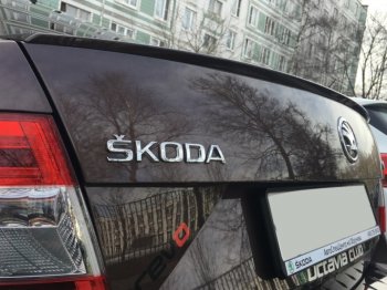 3 399 р. Лип спойлер АВТОКРАТ  Skoda Octavia  A7 (2012-2020) дорестайлинг лифтбэк, рестайлинг лифтбэк (Неокрашенный)  с доставкой в г. Краснодар. Увеличить фотографию 4