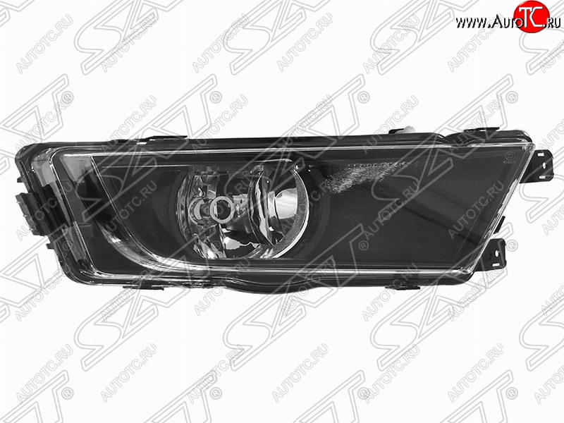 1 669 р. Правая противотуманная фара SAT (черная) Skoda Octavia A7 дорестайлинг лифтбэк (2012-2017)  с доставкой в г. Краснодар