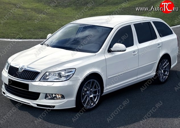 6 199 р. Накладка на передний бампер NEO Skoda Octavia A5 рестайлинг универсал (2008-2013) (Неокрашенная)  с доставкой в г. Краснодар