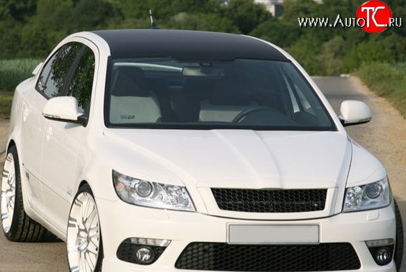 869 р. Реснички на фары M-VRS Skoda Octavia A5 рестайлинг универсал (2008-2013) (Неокрашенные)  с доставкой в г. Краснодар