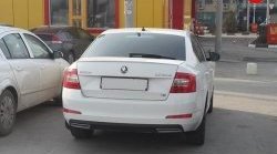 1 799 р. Имитация насадок глушителя на задний бампер Sport  Skoda Octavia  A7 (2012-2017) дорестайлинг лифтбэк, дорестайлинг универсал (Неокрашенная)  с доставкой в г. Краснодар. Увеличить фотографию 4