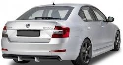 5 999 р. Накладка на задний бампер CT Skoda Octavia A7 дорестайлинг универсал (2012-2017) (Неокрашенная)  с доставкой в г. Краснодар. Увеличить фотографию 2