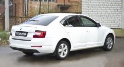 1 299 р. Защитная накладка на задний бампер RA Skoda Octavia A7 дорестайлинг лифтбэк (2012-2017)  с доставкой в г. Краснодар. Увеличить фотографию 2