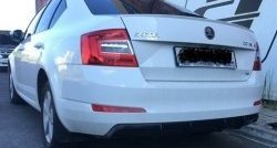 6 199 р. Накладка на задний бампер Rieger Style Skoda Octavia A7 дорестайлинг лифтбэк (2012-2017) (Неокрашенная)  с доставкой в г. Краснодар. Увеличить фотографию 6