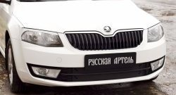 819 р. Реснички на фары RA  Skoda Octavia  A7 (2012-2017) дорестайлинг лифтбэк, дорестайлинг универсал (Неокрашенные)  с доставкой в г. Краснодар. Увеличить фотографию 5