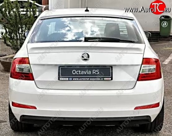 2 949 р. Лип спойлер CT Skoda Octavia A7 рестайлинг лифтбэк (2016-2020) (Неокрашенный)  с доставкой в г. Краснодар