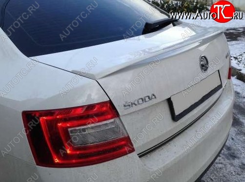 3 699 р. Лип спойлер RS Style Skoda Octavia A7 дорестайлинг лифтбэк (2012-2017) (Неокрашенный)  с доставкой в г. Краснодар