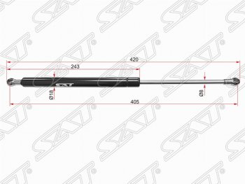 Газовый упор крышки багажника SAT Skoda (Шкода) Octavia (Октавия)  Tour A4 1U5 (1996-2010) Tour A4 1U5 универсал дорестайлинг, универсал рестайлинг