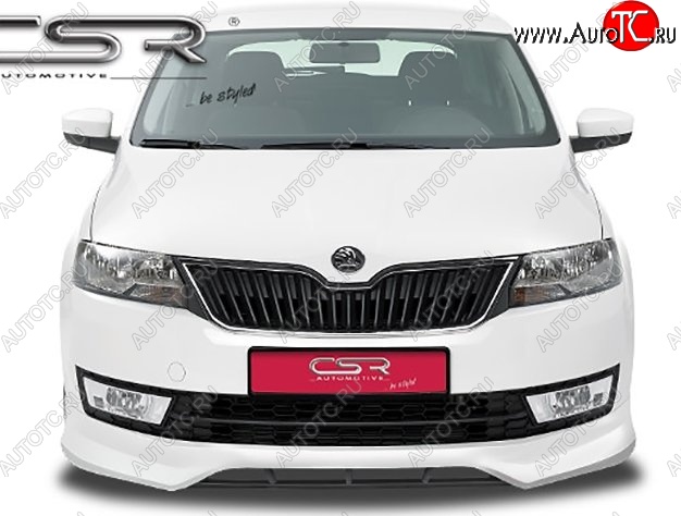 5 999 р. Накладка на передний бампер CSR style Skoda Rapid NH3 дорестайлинг лифтбэк (2012-2017) (Неокрашенная)  с доставкой в г. Краснодар