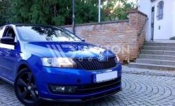 6 299 р. Накладка на передний бампер Splitter Skoda Rapid NH3 дорестайлинг лифтбэк (2012-2017) (Неокрашенная)  с доставкой в г. Краснодар. Увеличить фотографию 1