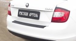 1 279 р. Защитная накладка на задний бампер RA  Skoda Rapid ( NH3,  NH1) (2012-2017) дорестайлинг лифтбэк, хэтчбэк дорестайлинг  с доставкой в г. Краснодар. Увеличить фотографию 2