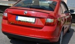 3 499 р. Лип спойлер CT Skoda Rapid NH3 дорестайлинг лифтбэк (2012-2017) (Неокрашенный)  с доставкой в г. Краснодар. Увеличить фотографию 3